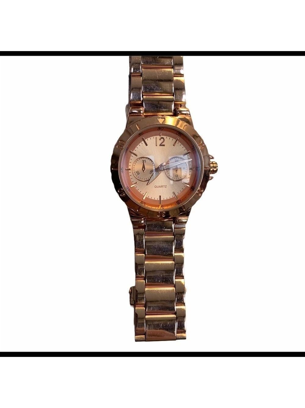QUARTZ rose gold watch